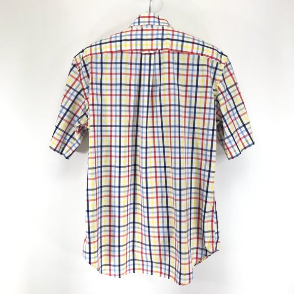 Nautica Short Sleeve Button Down Shirt Men's Large 100% Cotton Wrinkle Resistant - Picture 6 of 10